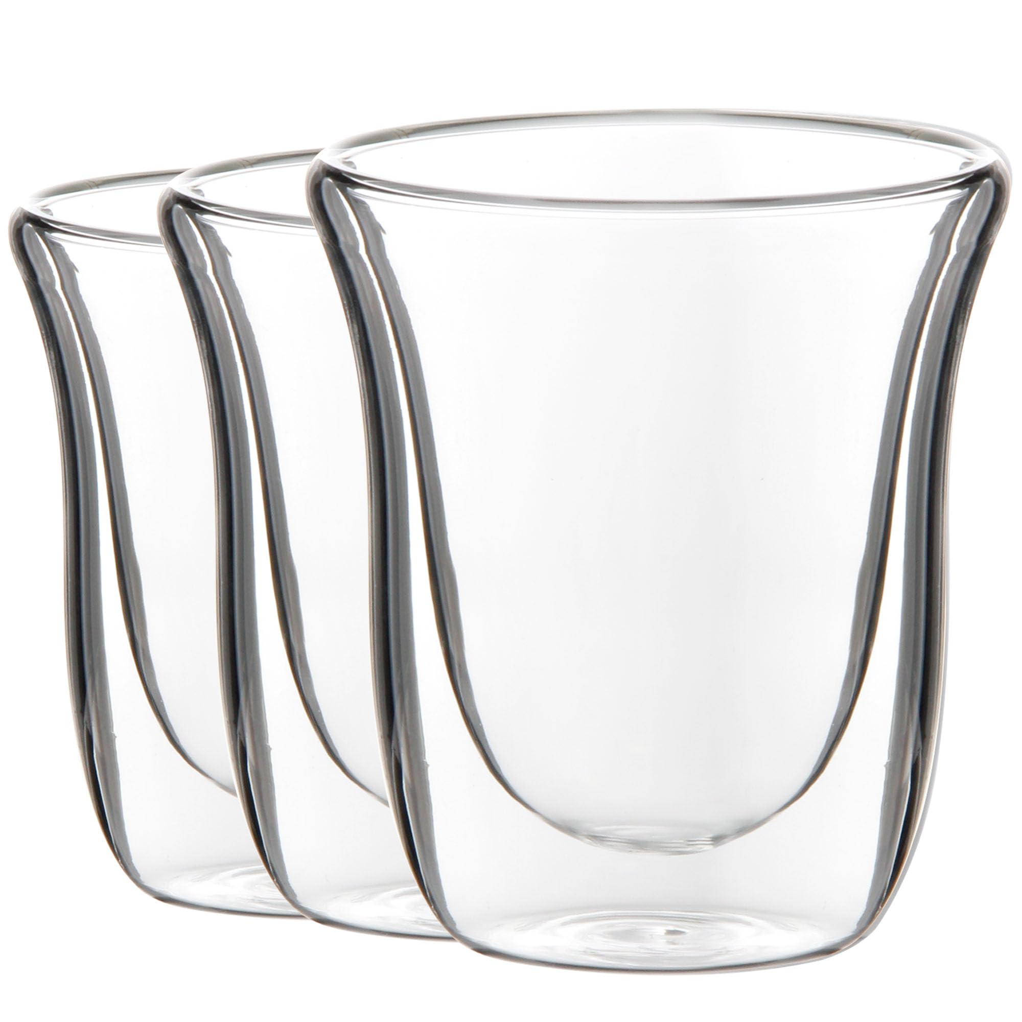 3 Pack Espresso Cups, Double Wall Thermo Insulated Espresso Cups, Glass Coffee Cups, 100ML