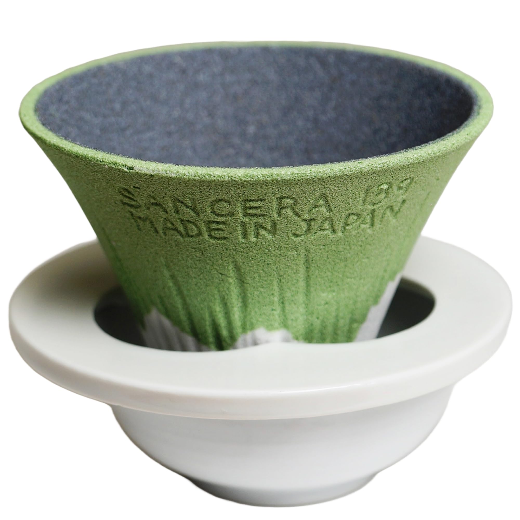 Filtre à café en céramique réutilisable pour rituel slow coffee vert