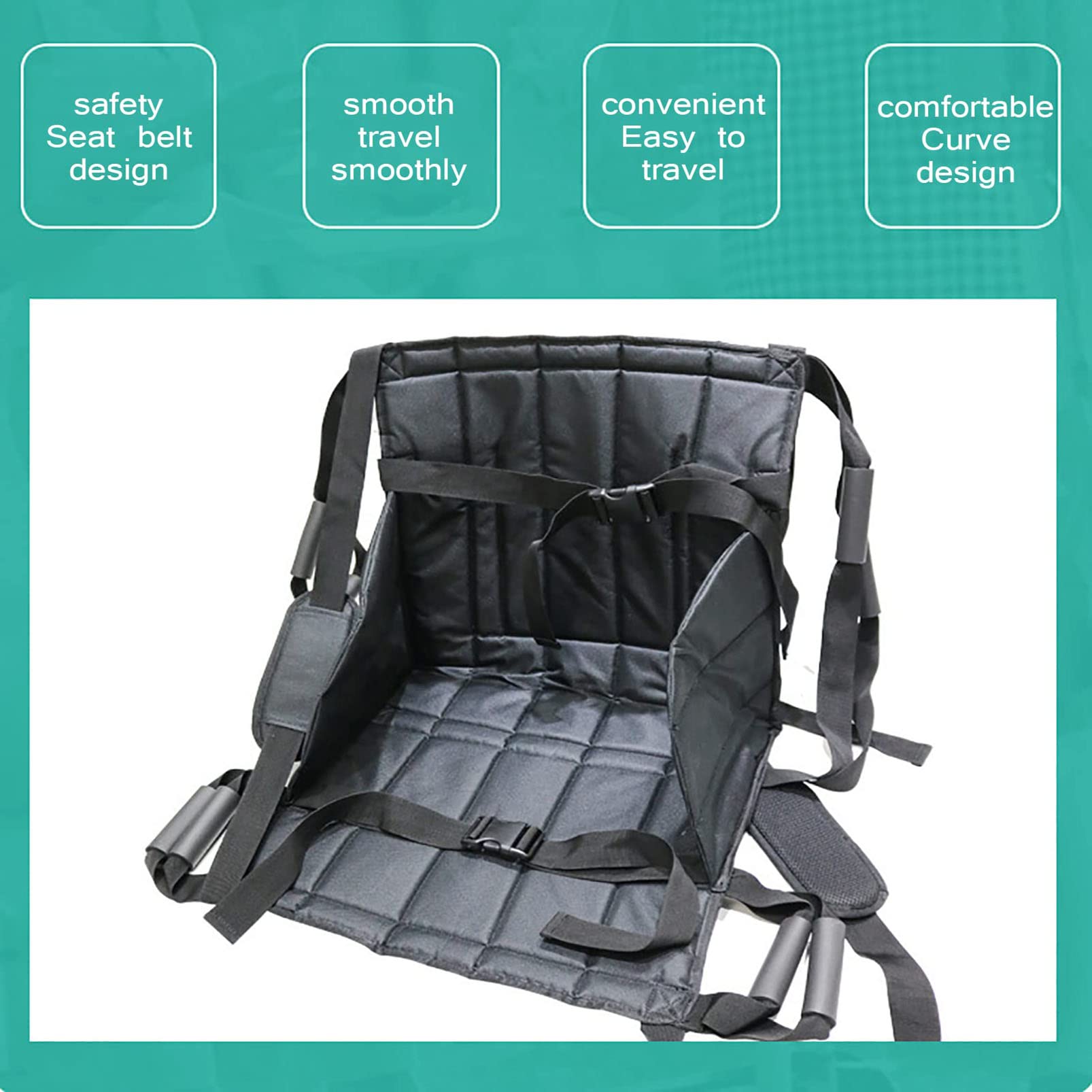 Cuscino del Sedile per trasferimento con Imbracatura Regolabile con Assi di trasferimento per Scale - Ideale per Anziani e disabili - Accessibile alle sedie a rotelle