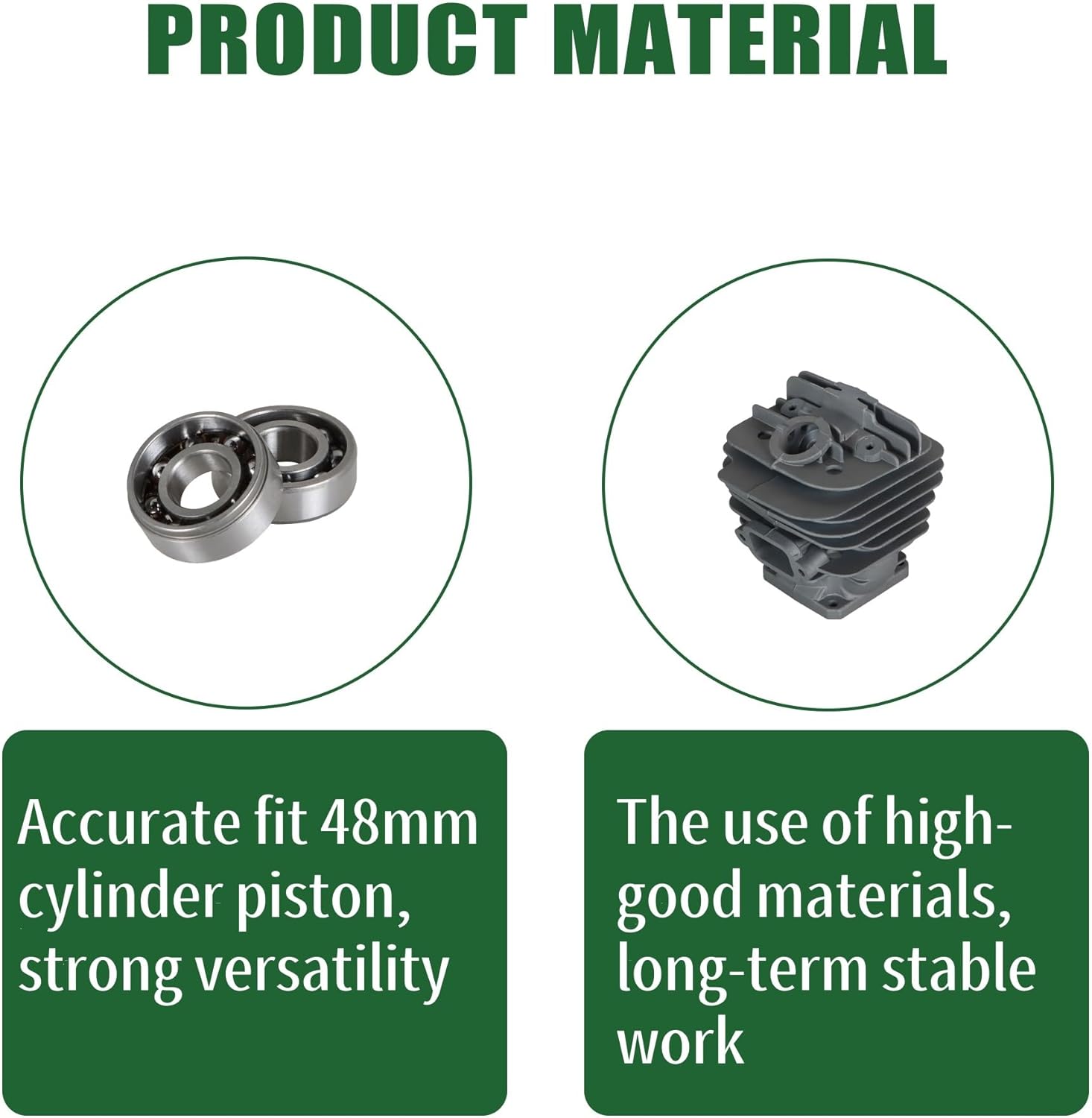 marddpair 48mm Cylinder Piston Gasket Kit 1125 020 1215 Replacement for Stihl 036 Pro, MS360 Chainsaw