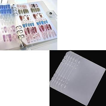 Press On Nail Organizer 10 PCS Clear Empty Press On Nail Storage Press On Nail Packaging for Fake Nail Storage Nail Display Nail Salon Press On Nail Supplies Organizer with Nail Tape