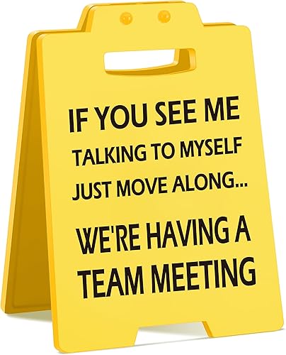 Miniatura 55 de Divertido letrero de escritorio de oficina, decoración sarcástica de cubículo para compañero de trabajo, jefe, empleado, regalo de broma para