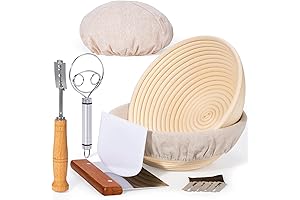 Sourdough Bread Proofing Banneton Basket Set of 2-9 Inch Round Baskets for...