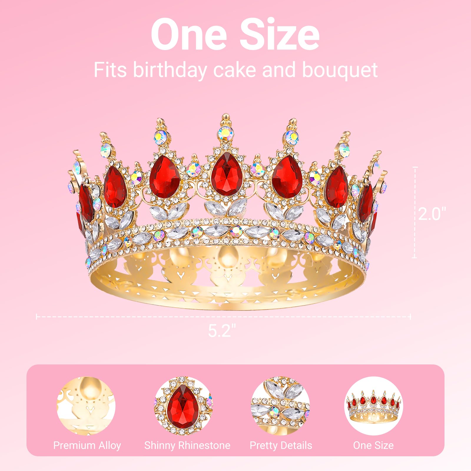 Amazon.com: Papoopy Crown for Women, Queen Crown Tiara for  display picture 1
