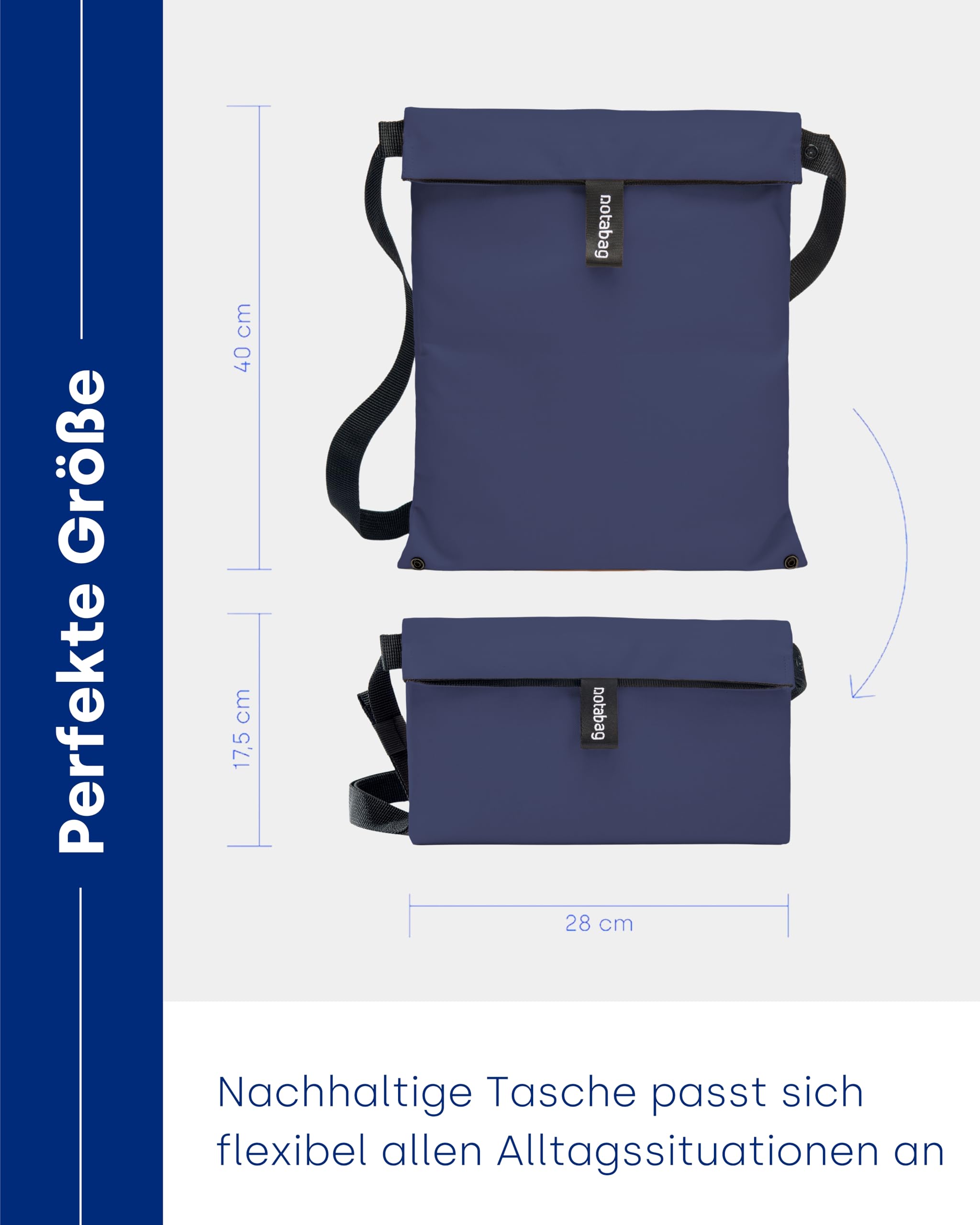 Notabag Crossbody - Navy Blue