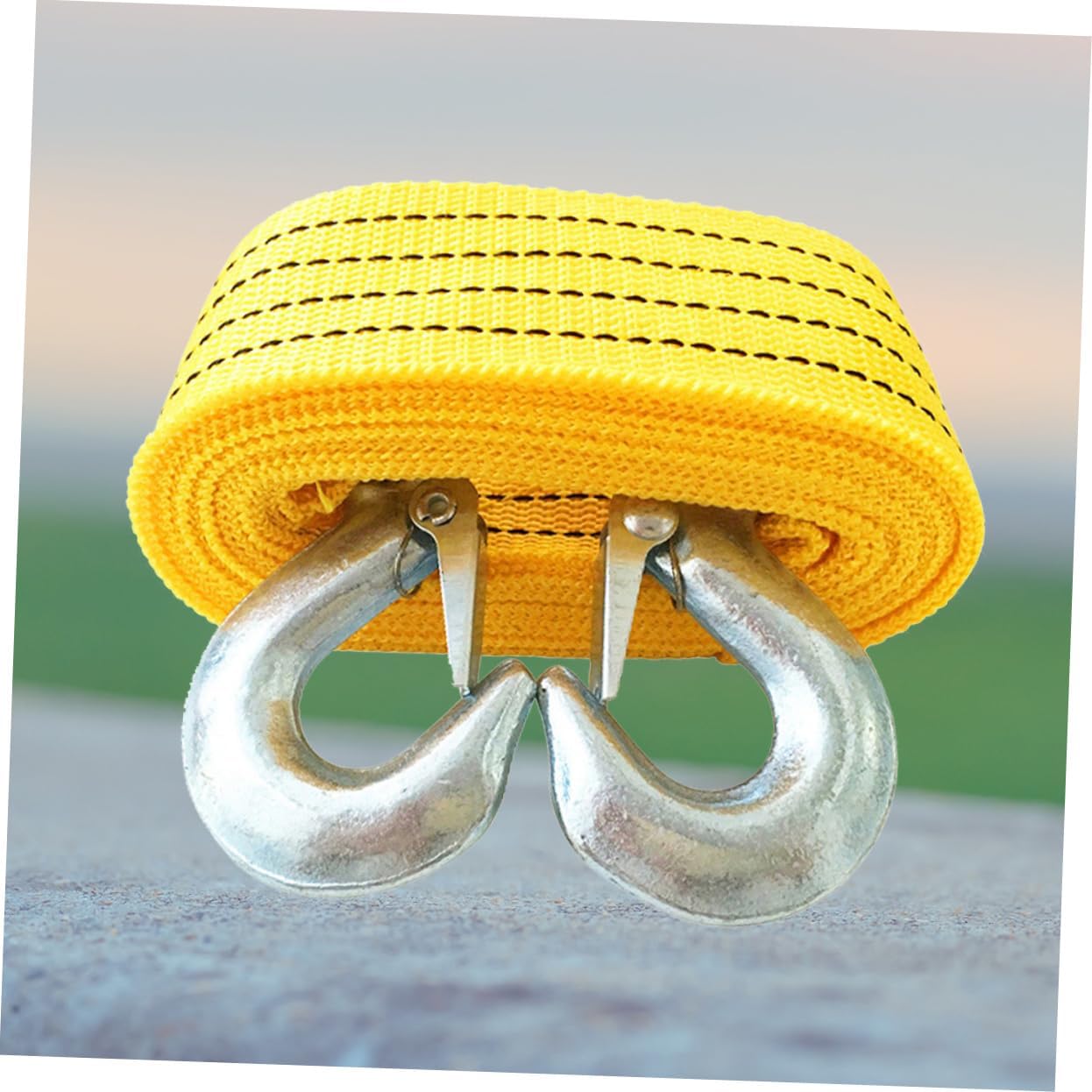 2pc Heavy Duty Towing Ropes Forged Hooks Recovery Strap for Car Towing and Roadside Assistance Sturdy Winch Rope for Emergency Use