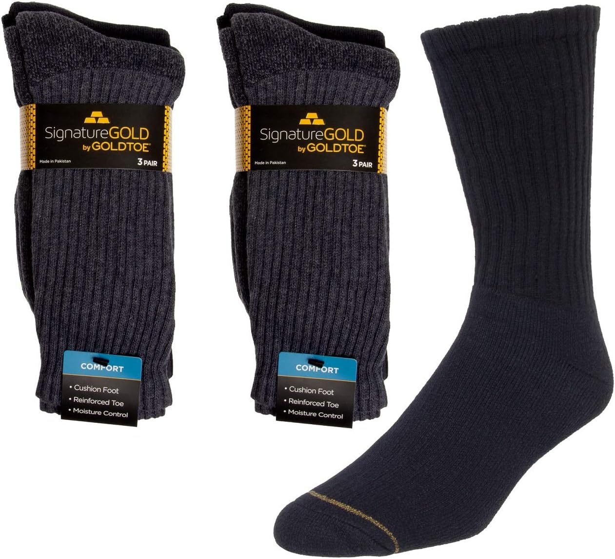 Amazon.com: Gold Toe Mens Socks (6 Pairs) Cotton Socks, Moisture
