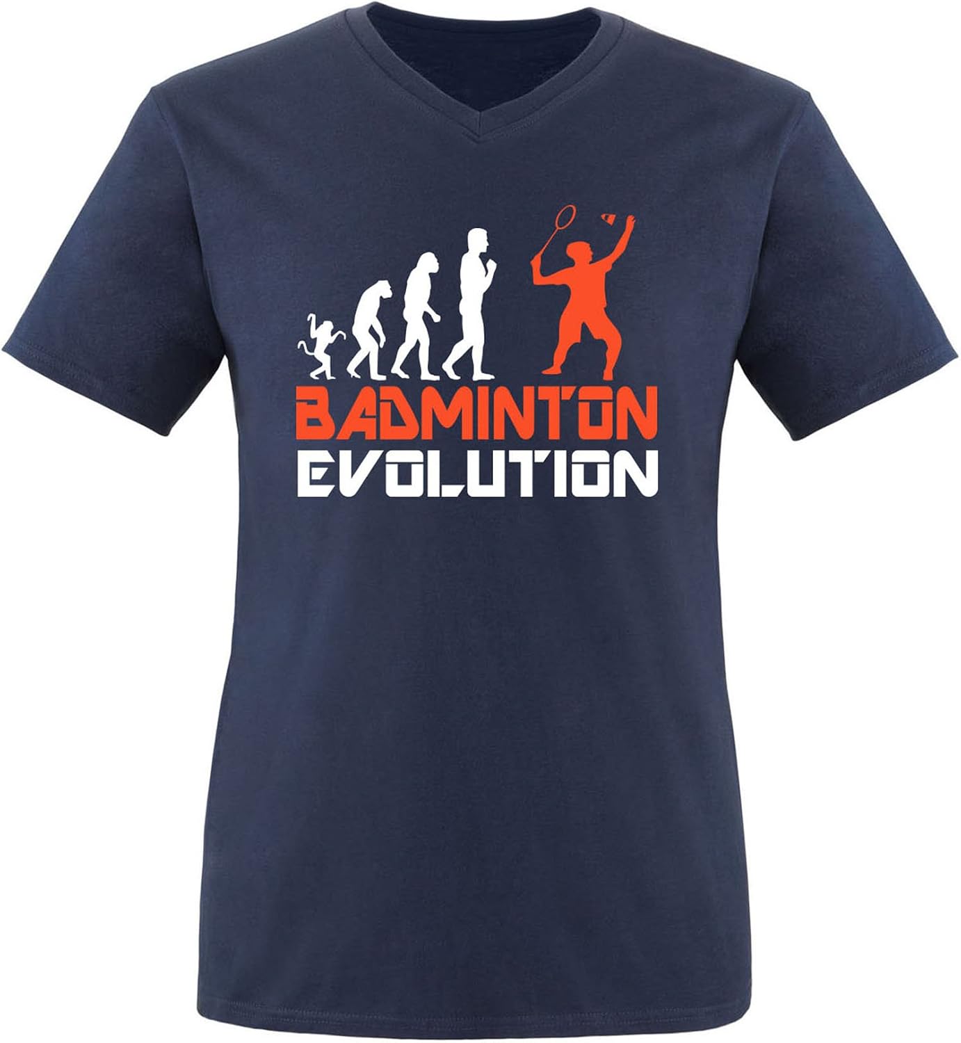 EZYshirt® Badminton Evolution T-shirt voor heren met V-hals : Amazon.nl:  Kleding, schoenen \u0026 sieraden