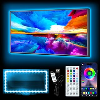 LED Licht für Fernseher, 4m LED Streifen Licht für 40-55 Zoll TV, RGB TV Hintergrundbeleuchtung, mit Musik Sync Bluetooth APP & Fernbedienung, 5V USB Streifen Licht für Heimkino