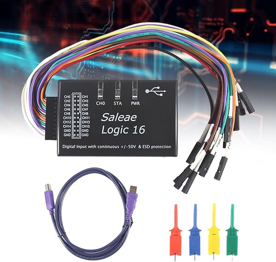 Logic16 USB Logic Analyzer Speed Data Collector 16 Channels 100M Rate Support Multiple Systems 16 Channels