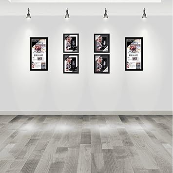 Creative Picture Frames 16x24 Manhattan Black Hockey Newspaper Frame for Stanley Cup Wall Hanger Installed, No Mat