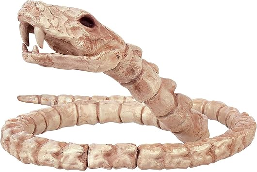 Crazy Bonez Slithering Skeleton Snake White