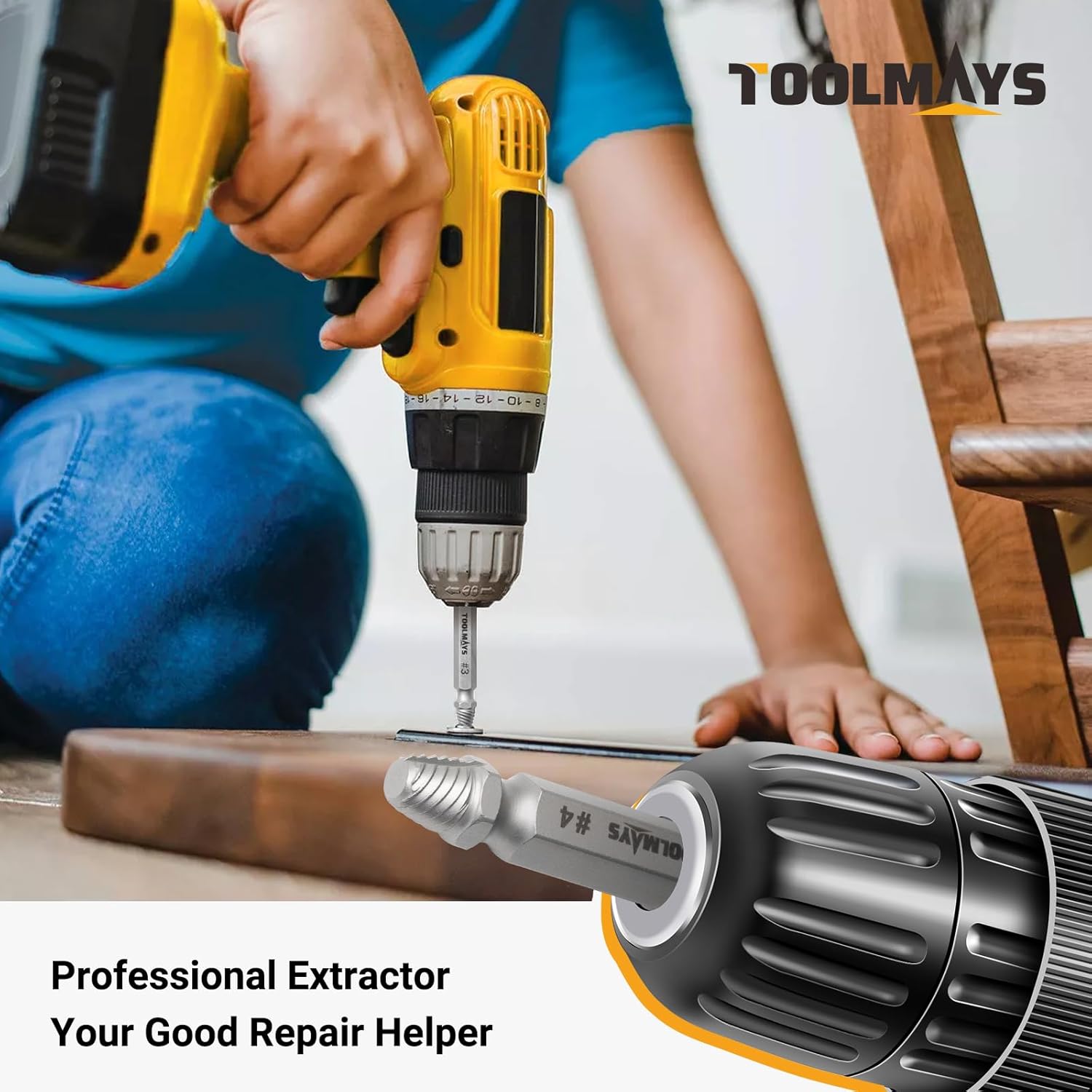 Screw Extractor Kit with Drill Bits, Rusty & Stripped Screw Remover Tools for Broken Bolts Nuts - DIY Hardware Repair Kit