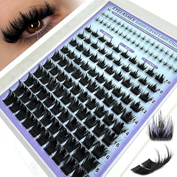 60D-200D Lashes Clusters Lashes Spikes Eyelash Clusters Volume Individual Lashes DIY Spiky Lash Extension Mega Cluster Eyelashes ZH19 X01+300D