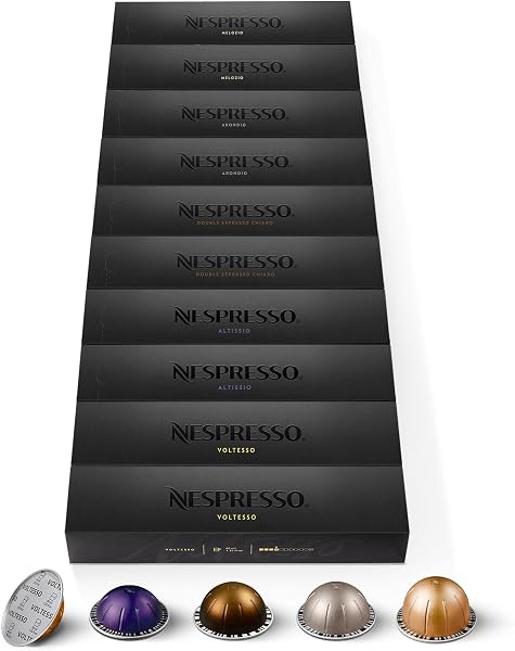 Nespresso Vertuo - Assortiment Top Sélection - 100 Capsules Café