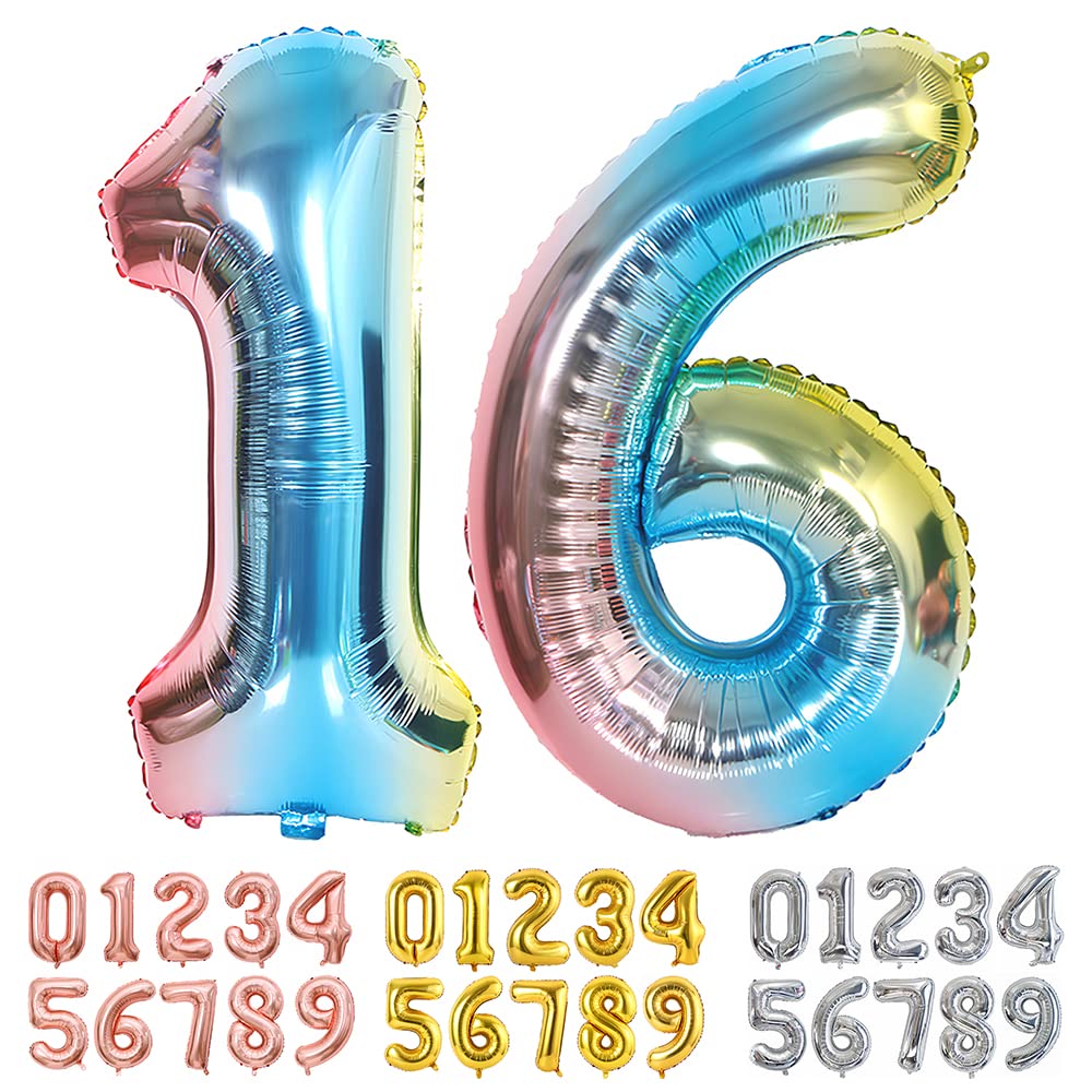 Foil Globo Número 5 Azul 40" (101cm), Inflable Helio o aire, Gigante Numeros 0-9, 10-19, 20-29, 30-100, Grande Globos Decoración para La Boda Aniversario y Cumpleaños Fiestas — view 112