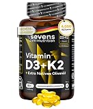 Vitamin D3 K2 4000 IE + MK7 - Hochdosiert mit 200 µg Vitamin K2
