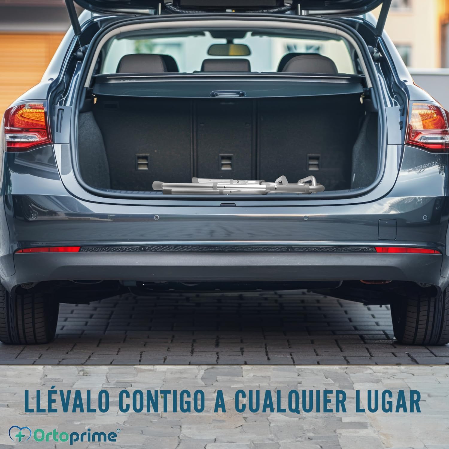 OrtoPrime Andador para Ancianos de Aluminio - Plegable, Ligero y Ortopédico - Sin Ruedas, para Adultos Mayores - Taca Taca