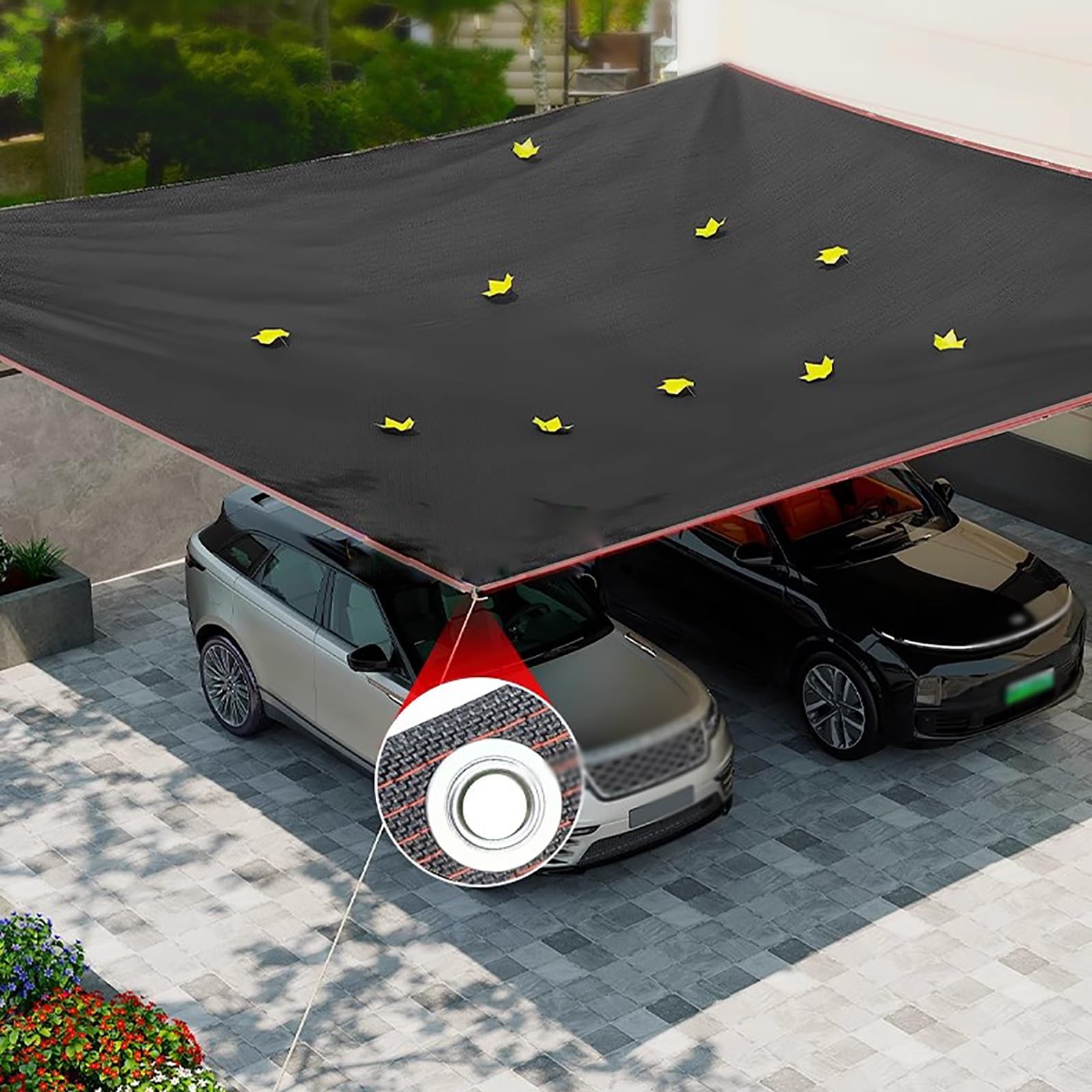 Tronssien Sonnenschutznetz Für Garten & Balkon – Robust, Atmungsaktiv, Mit Ösen – 3x6 M, 50% Schatten
