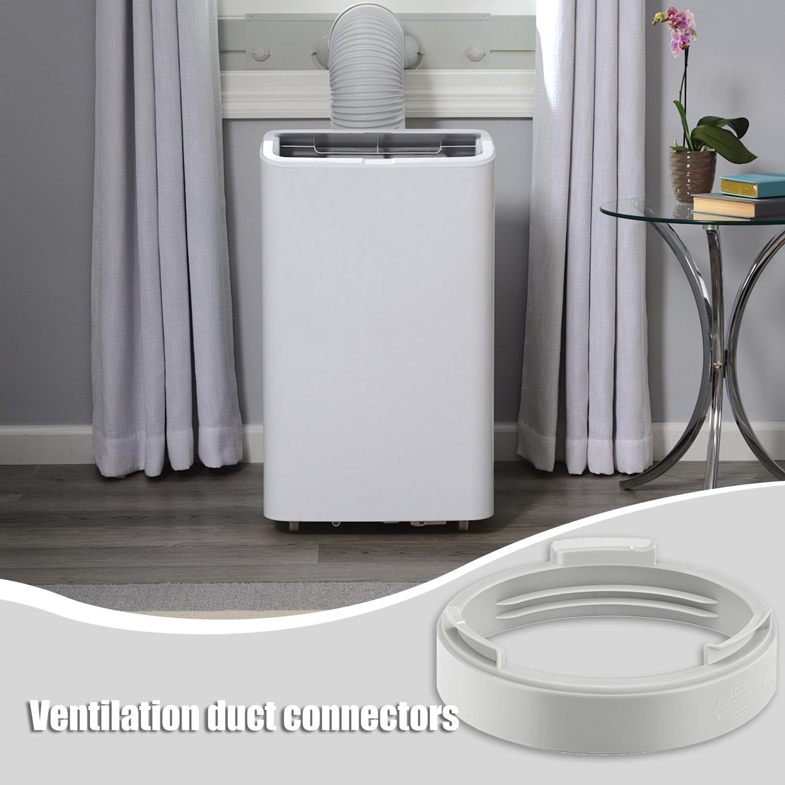 Luftkanalkupplung – 15-cm-Lüftungsschnittstelle, Klimaschlauchanschluss, Innenluftkanal, Haushaltslüftungsführung | Für tragbare Kühlsysteme im Schlafzimmer, Wohnzimmer, Küche, Garage