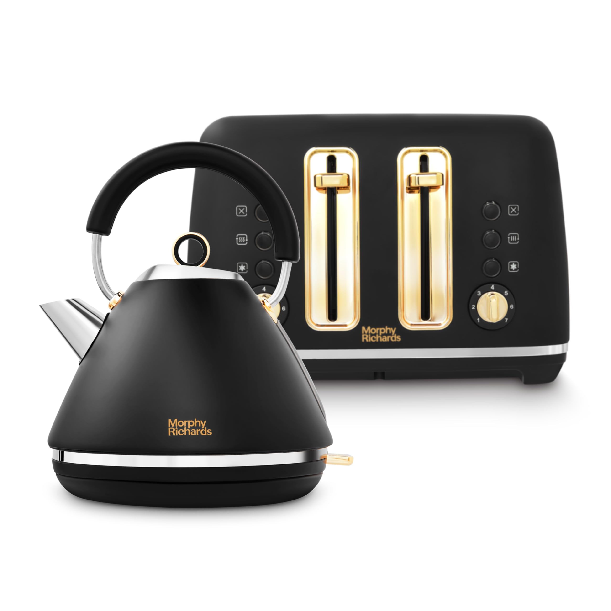 Morphy Richards Accents Kettle and Toaster Set (Black)
