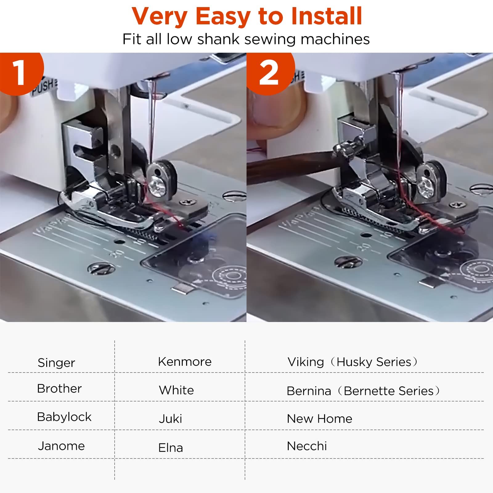 Side Cutter Sewing Machine Presser Foot Feet Attachment Accessory for All Low Shank Singer Janome Brother — Amazon image 5