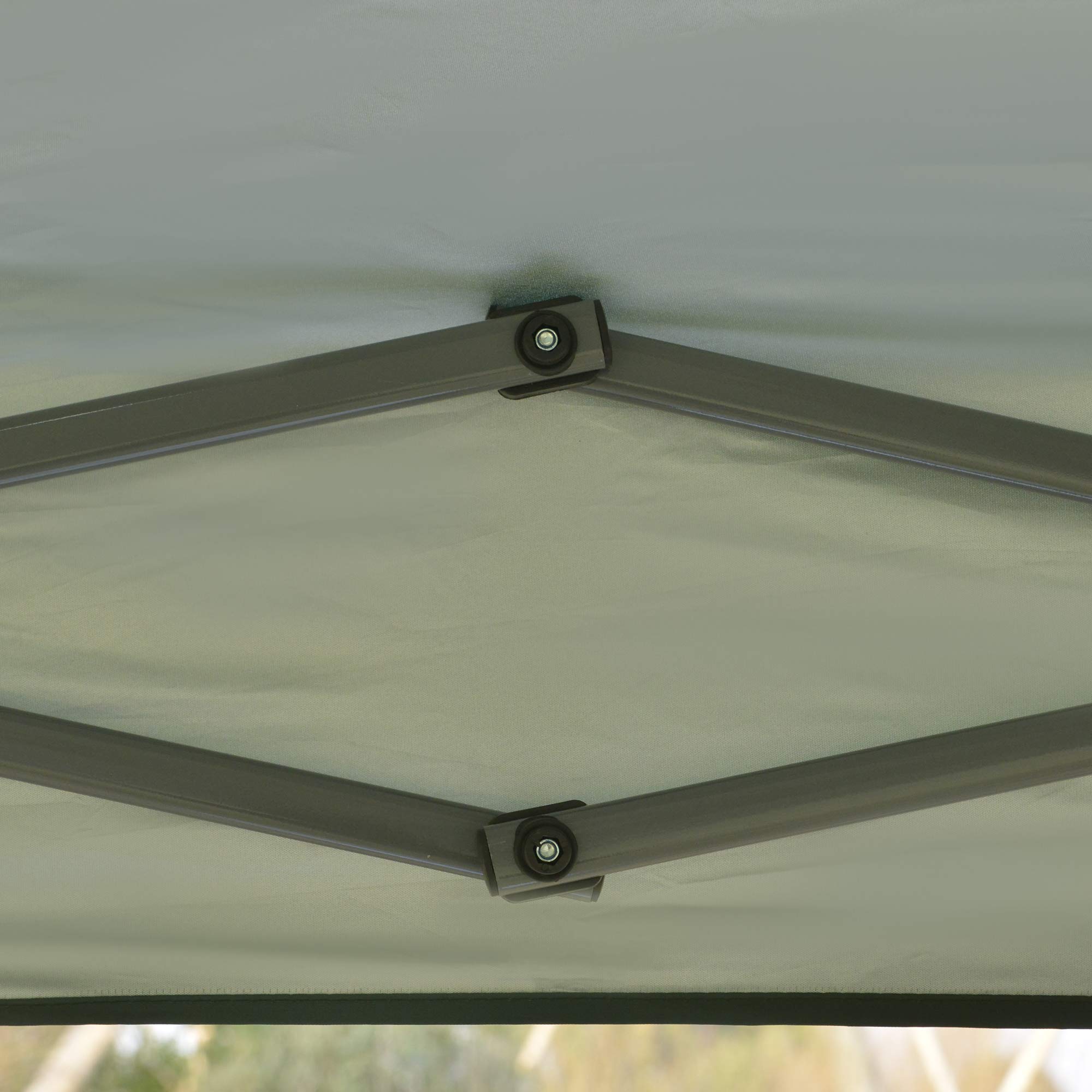 Outsunny Cenador Plegable 3x3m Carpa de Jardín con Bolsa de Transporte con Ruedas Impermeable y Marco de Acero Gazebo para Exterior Fiestas Camping Verde
