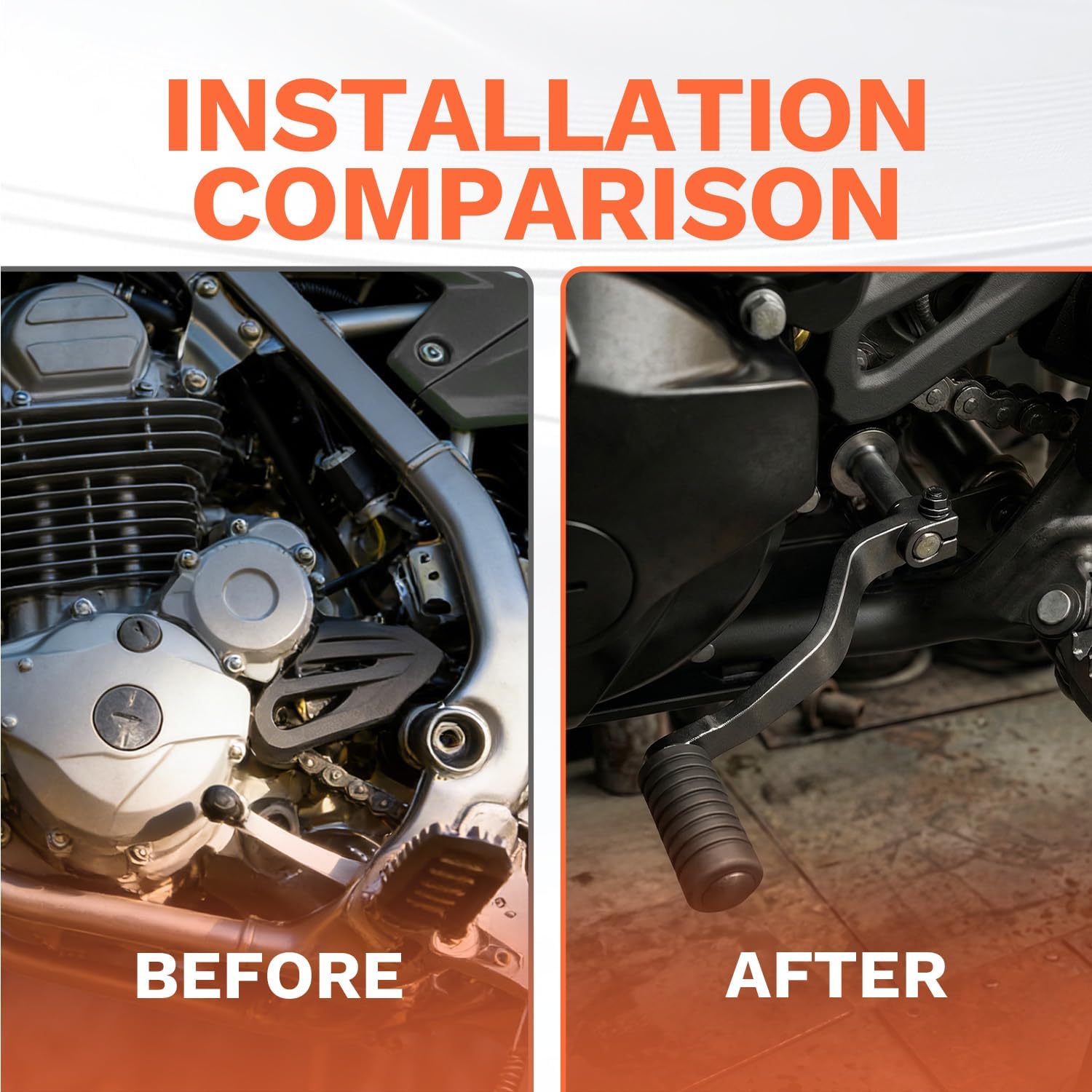 Steel Gear Shift Lever for KLX230 KLX230R KLX230RS KLX230SM KLX230SM ABS KLX230S KLX230S ABS 2021-2025, Motorcycle Shifter Lever Foot Pedal Accessories Replacement for Kawasaki (Black)