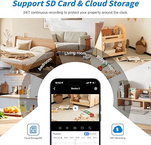 Miniatura 5 de Cámara de seguridad de bombilla, 5G y 2.4GHz WiFi 2K cámaras de seguridad inalámbricas para exteriores detección de movimiento y alarma,