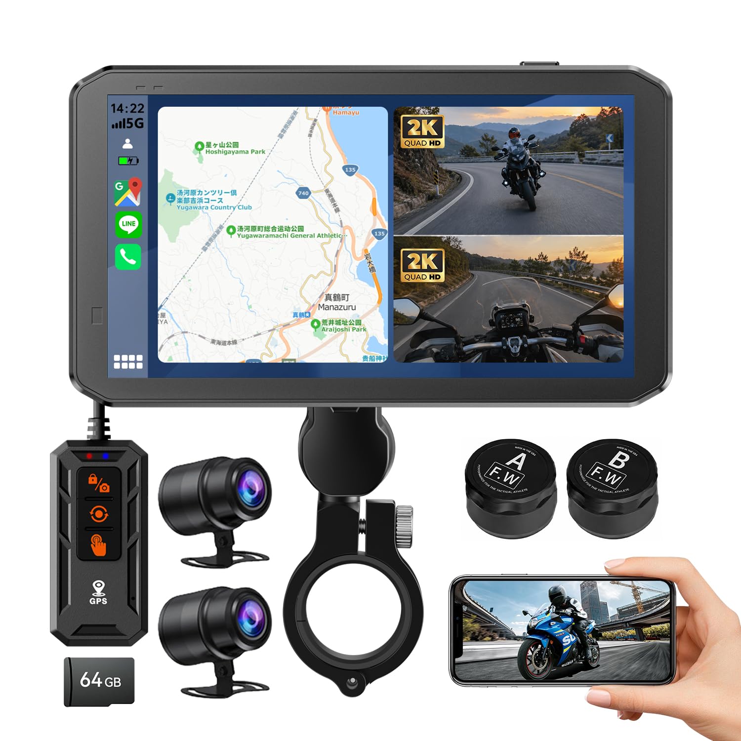 Amazon.co.jp: 【2026 バイク用ドライブレコーダー CarPlay