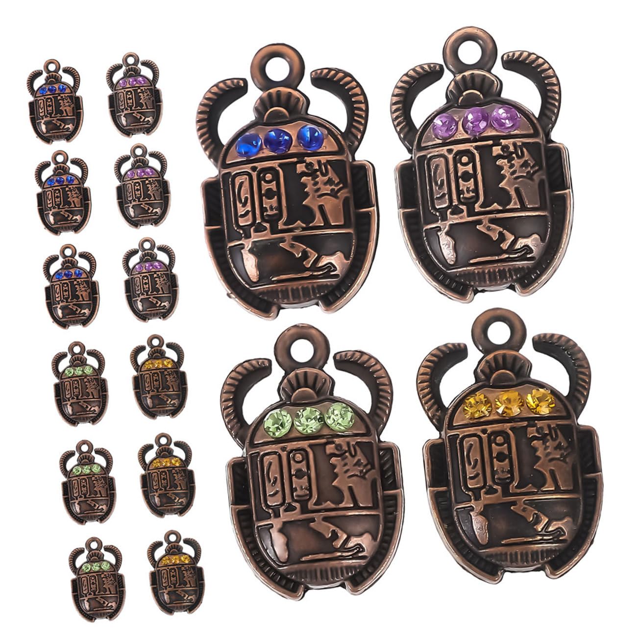 Pendentifs coléoptère strassés pour sublimer vos bracelets faits main - 8