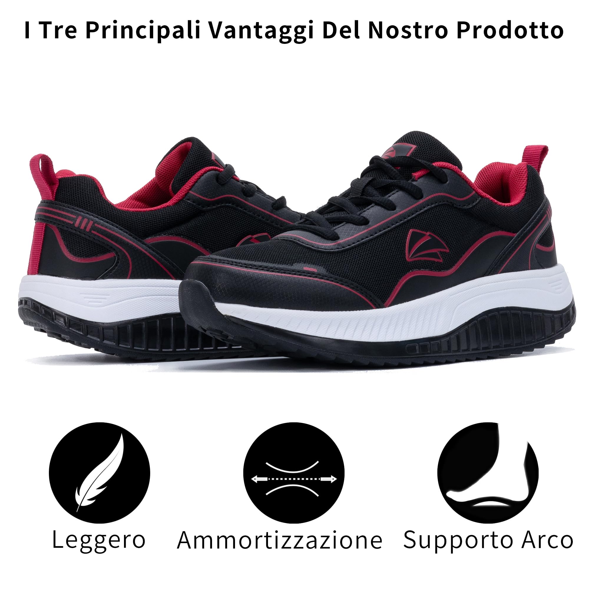Scarpe da Passeggio da Donna con Supporto per L'Arco Plantare Scarpe da Ginnastica per fascite Plantare Scarpe da Tennis alla Moda per alleviare Il Dolore ortotico Taglia