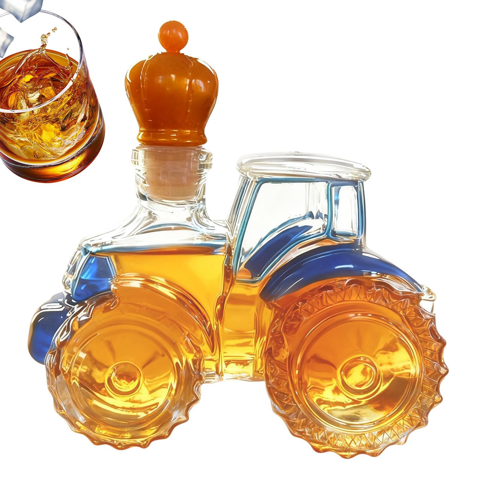Bottiglia Decanter A Forma Di Trattore Per Whisky – Caraffa Decorativa In Vetro Per Liquori, Regalo Originale Per Bar