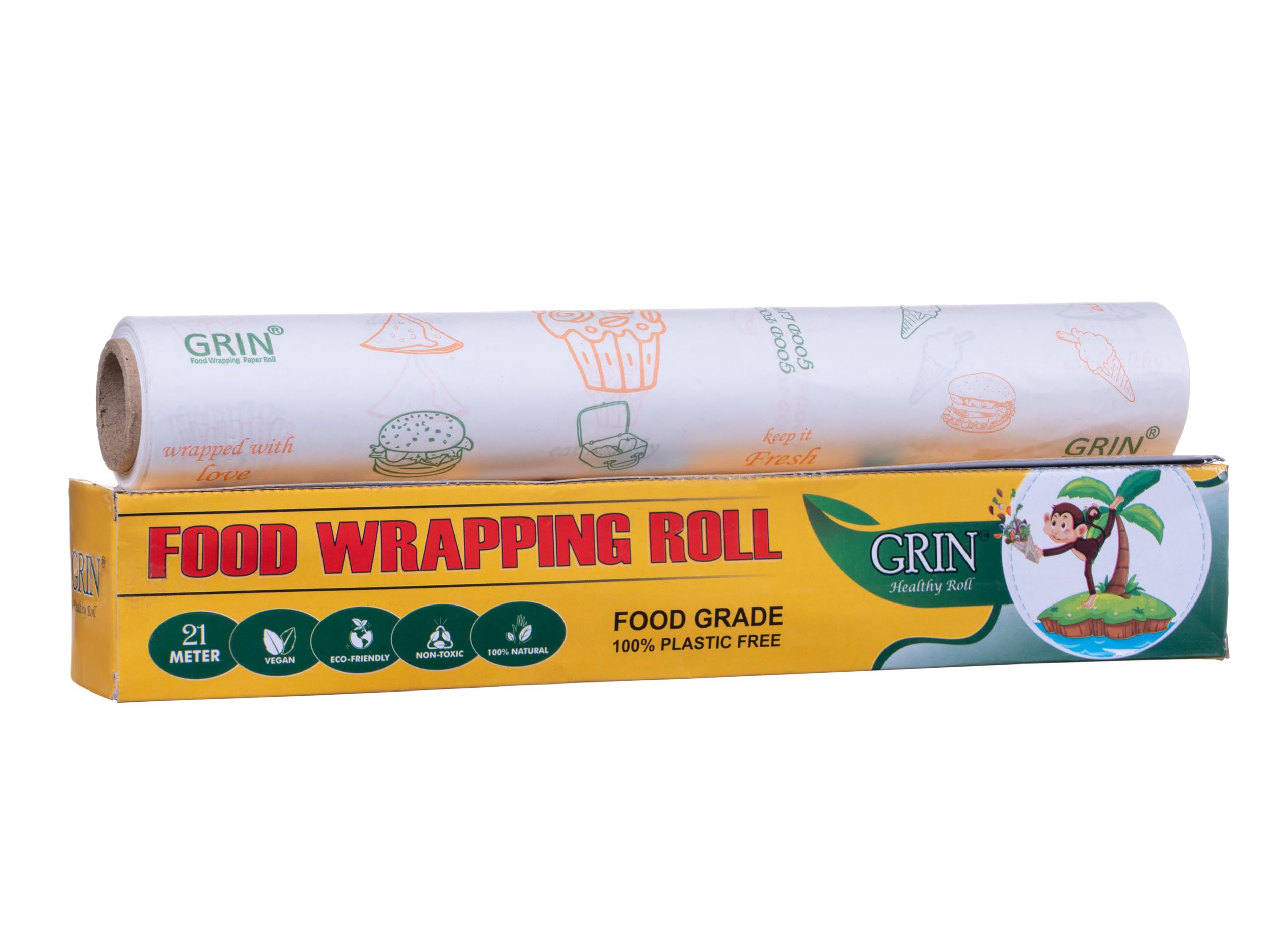 See full amazon price history chart for GRIN 100% Food Wrapping Paper ROLL 21Mtr Net Used for Roti Wrapping, Baking Non-Stick Parchment Paper GRIN 100% Food Wrapping Paper ROLL 21Mtr Net Used for Roti Wrapping, Baking Non-Stick Parchment Paper (B0D8JJ5L1B) Amazon Price History, Amazon Price Tracker