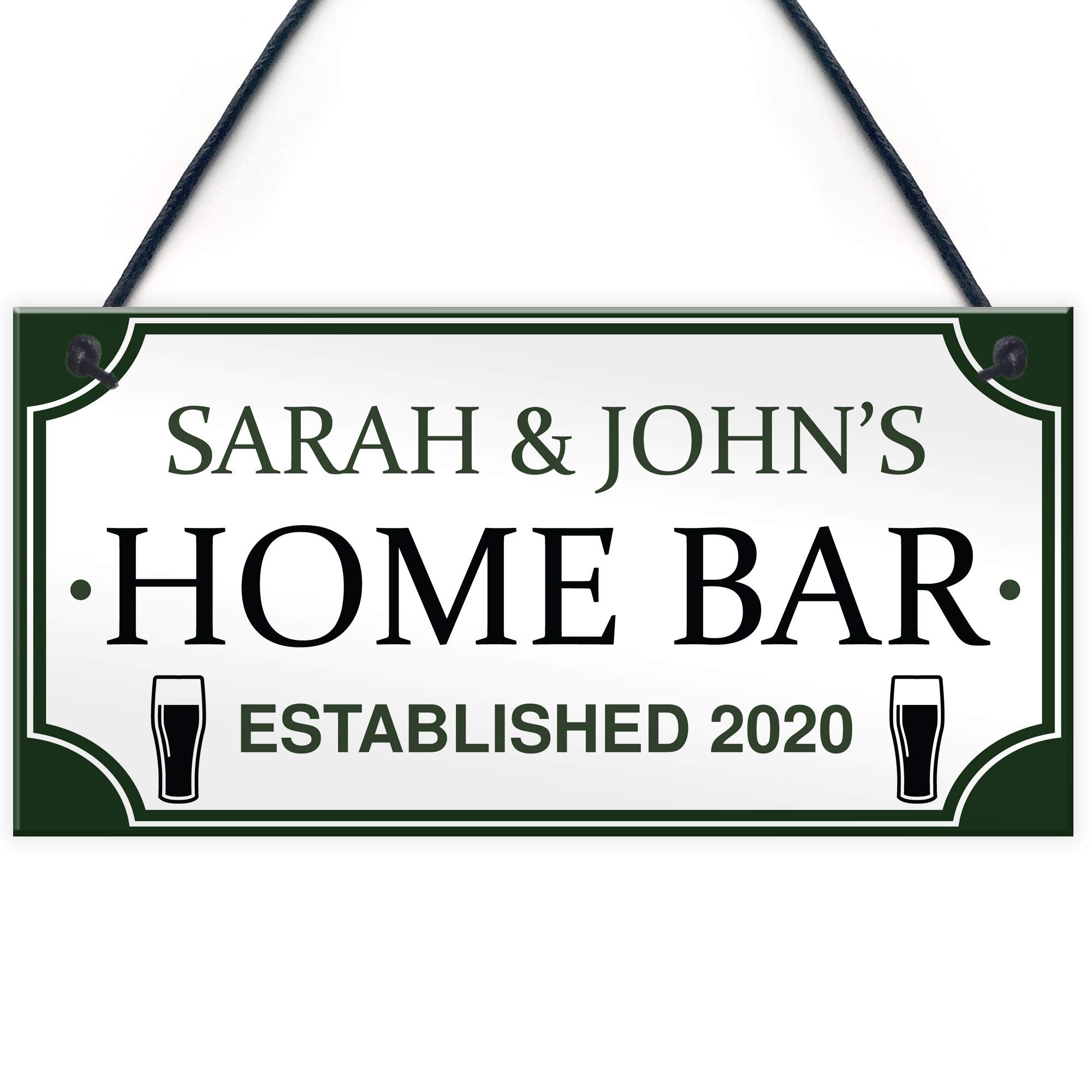 Red Ocean PERSONALISED Home Bar Hanging Sign Garden Plaque Man Cave Gifts For Him