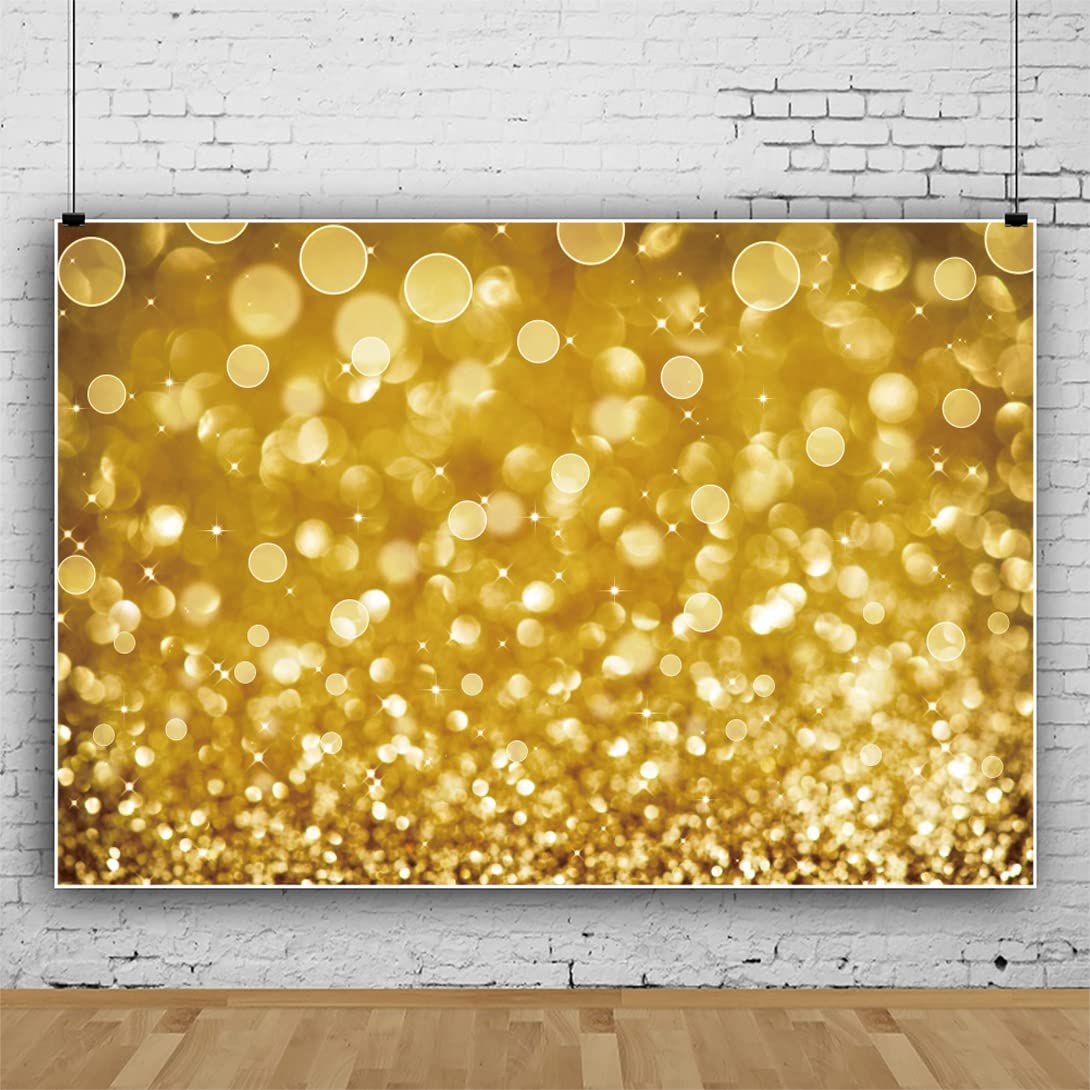 300x250cm Oro Brillante telón de Fondo Oro Burbuja luz Sombra fotografía Fondo bebé Ducha decoración Banner Fiesta de cumpleaños fotografía telón de Fondo