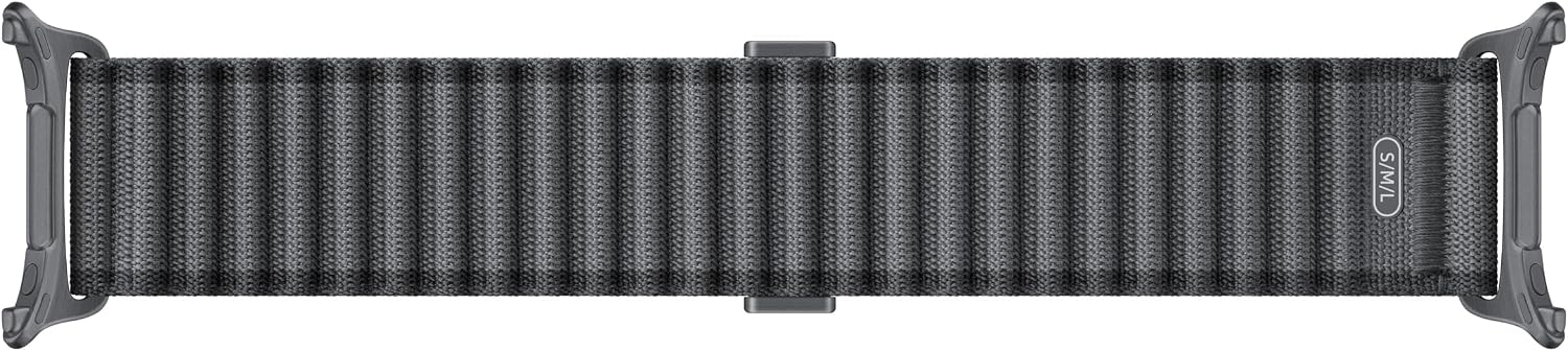 Samsung Galaxy Watch Ultra2 Trail Band, Black, One Click Attachment | Smartwatch Replacement Strap for Men and Women with Titanium Buckle, Compatible with Galaxy Watch Ultra and Watch Ultra2