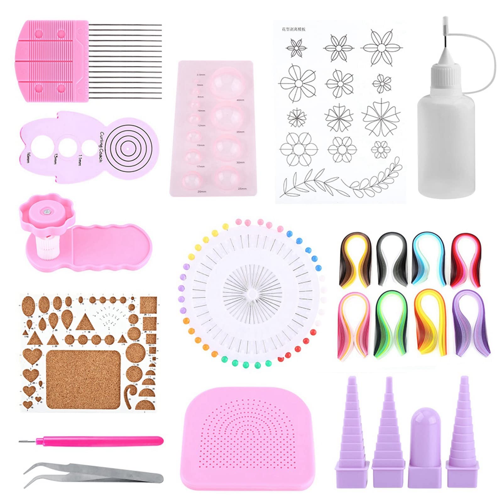 Kit De 10 Outils à Fente Pour Paperolles (quilling) - Aiguille En Acier, Manches Colorés - DIY, Cardmaking - 8