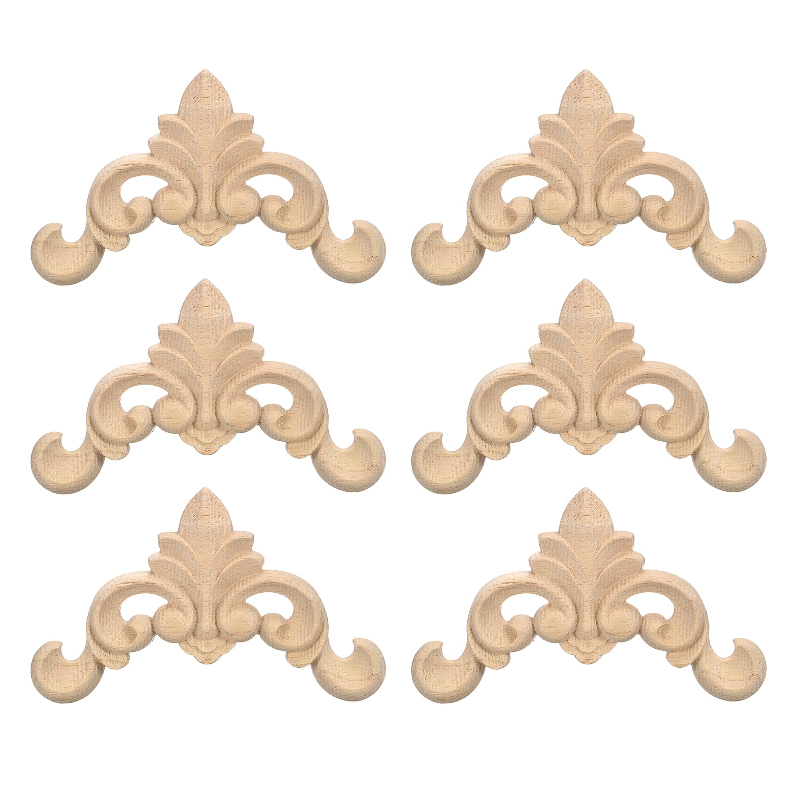 Calcomanías de tallado de madera uxcell para puerta de cama armario y cómoda adornos DIY 6x