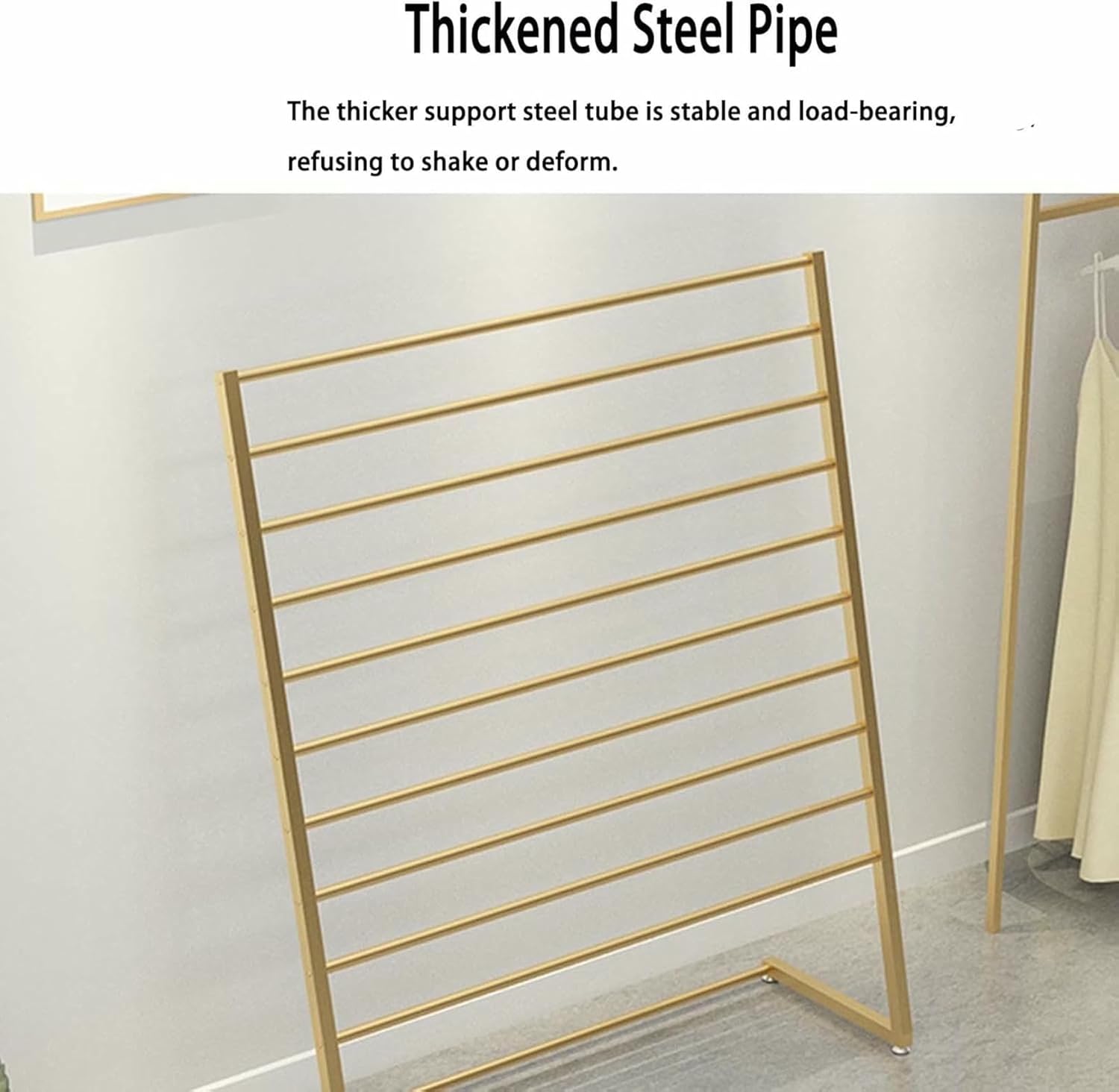 Modern Scarf Organizer Hanger Floor Standing, Metal Display Stand for Silk Scarves/Pants/Hijab/Shawl, Space Saving 10 Tier Storage Shelf(C,100x40x165cm)