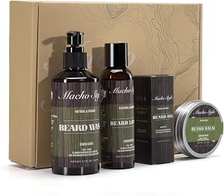 Macho Style Beard Grooming Set, March Gift, Spring grooming, Outdoor beard care, Easter gift, Beard shaping, Sensitive skin beard care