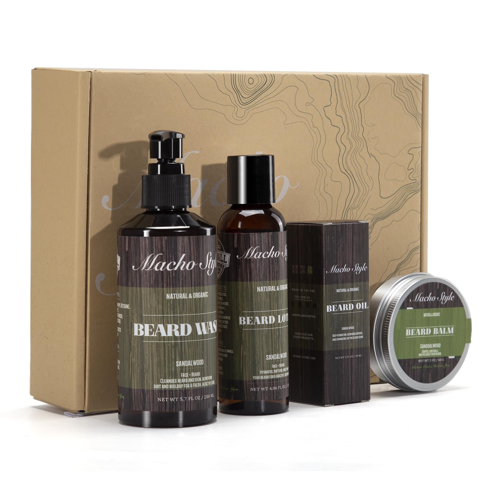 Macho Style Beard Grooming Set, March Gift, Spring grooming, Outdoor beard care, Easter gift, Beard shaping, Sensitive skin beard care