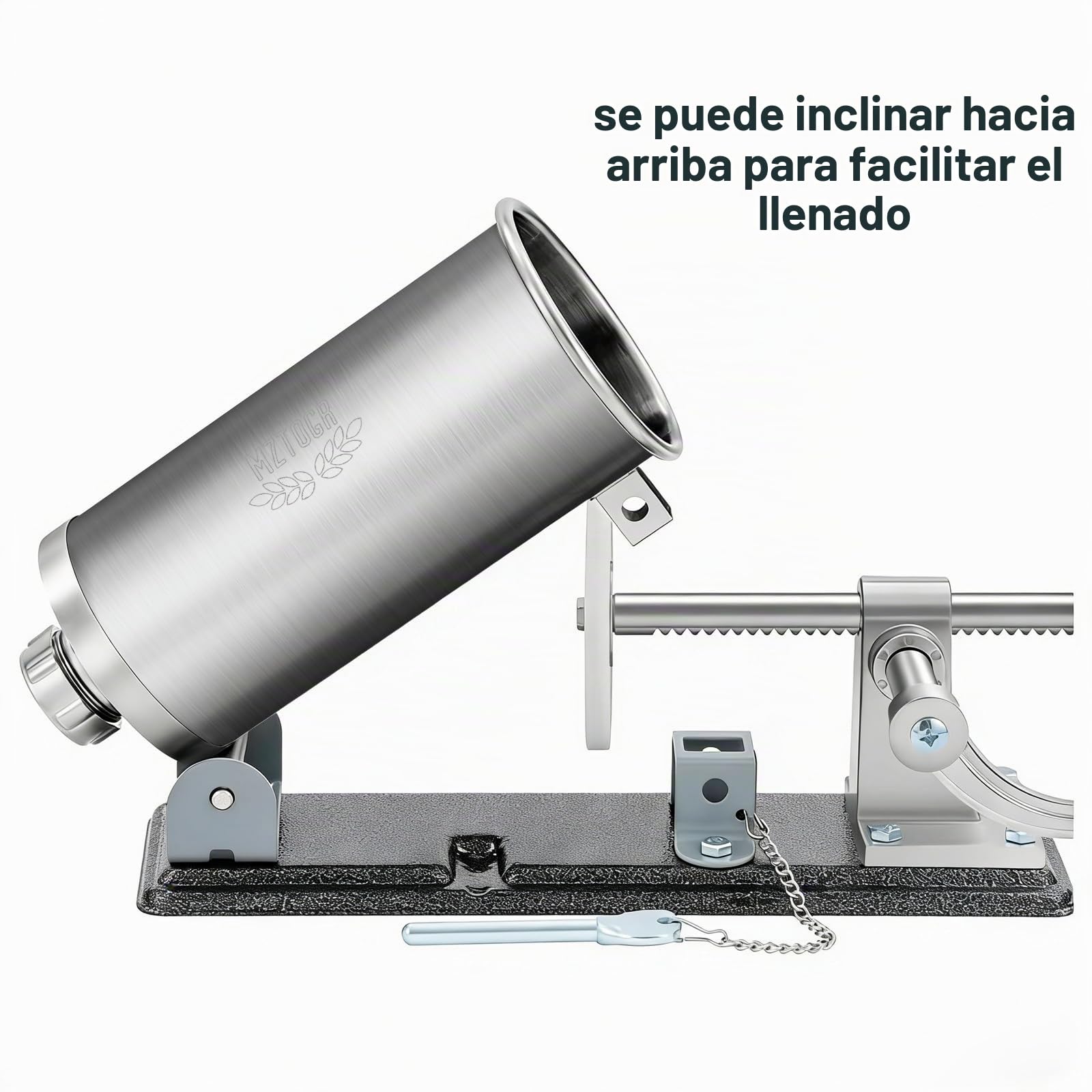 MZTOGR Embutido de salchichas – Máquina de cocina horizontal de acero inoxidable hecho en casa para rellenar carne, 8 tubos de relleno (MZ-HOR-2.5LBM)