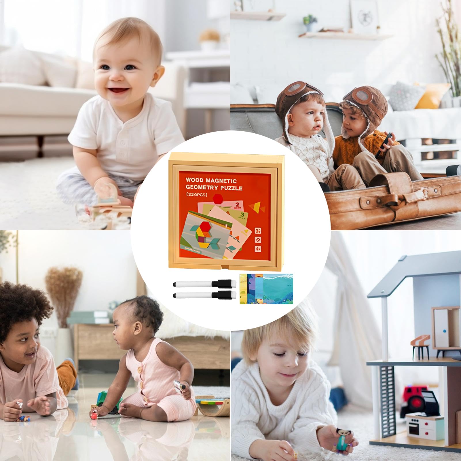 Genérico Bloques Magnéticos para Construcción Juguete Educativo De Formas