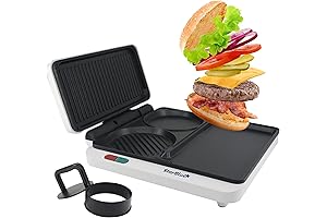 StarBlue 2 Burger Electric Grill with FREE Burger Press and Recipes