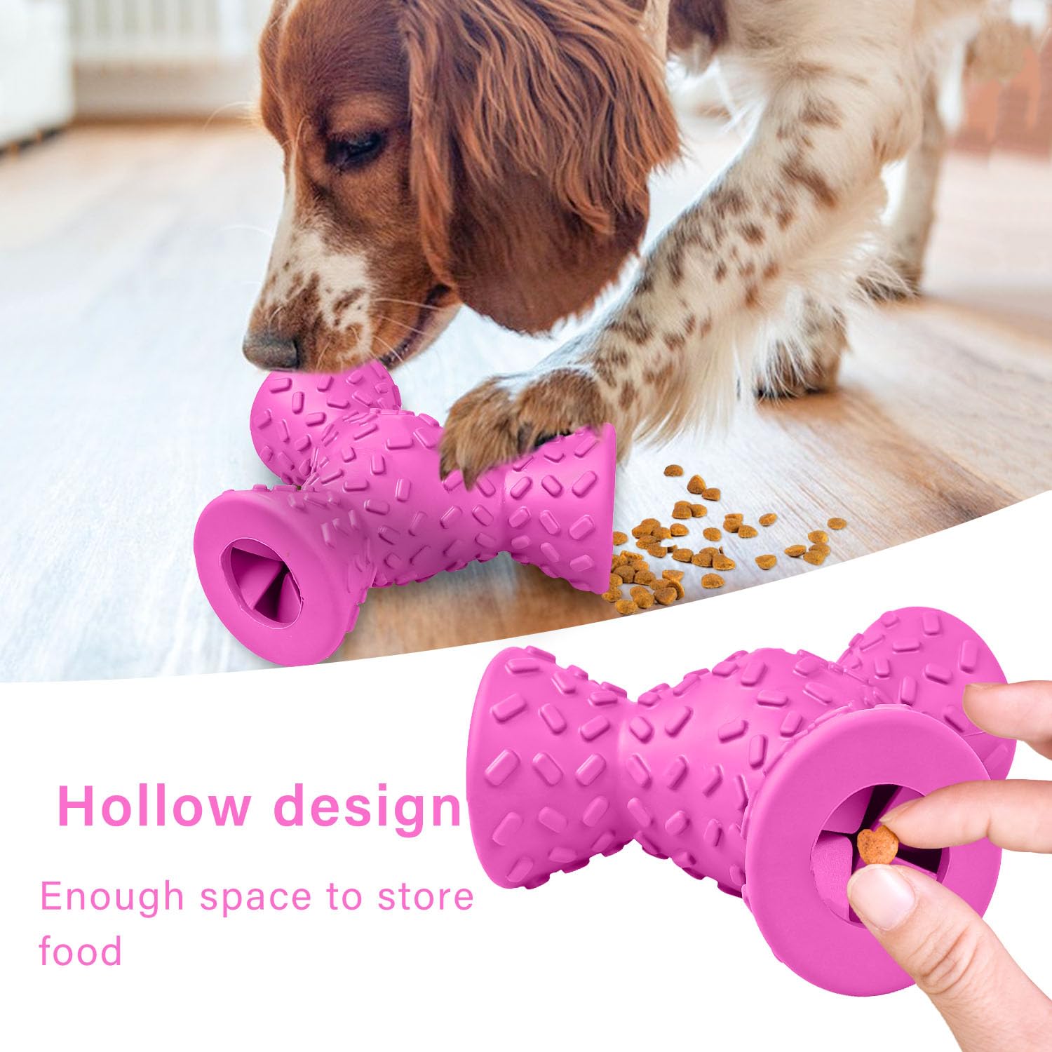 Autoau Giochi per Cani Indistruttibile Giochi Cane de Masticare per Pulizia Denti Giochi Interattivi Cani in Gomma Naturale, Pet Food Palla per Cane Aggressivi di Media e Grande Taglia