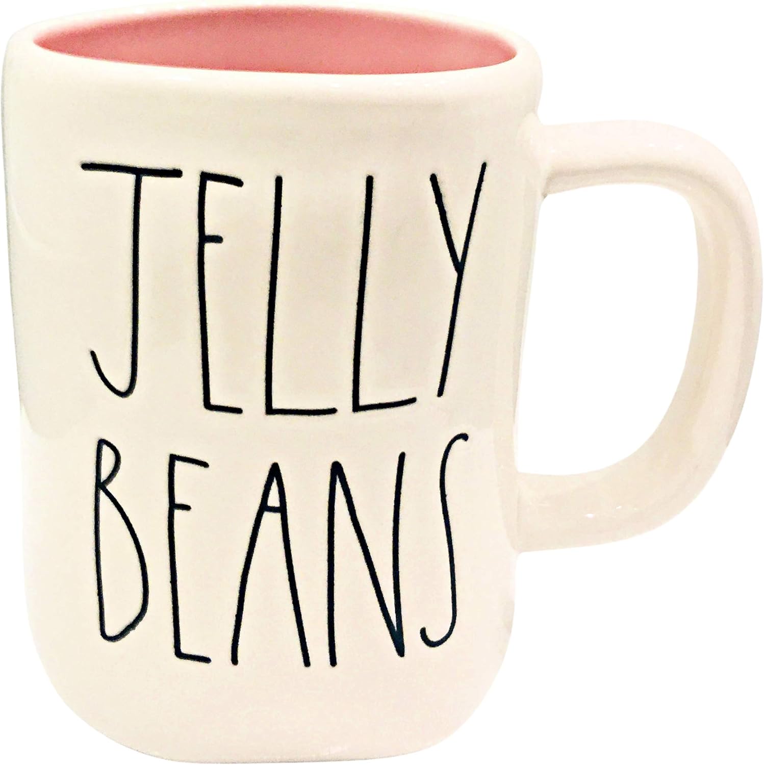 Rae Magenta EASTER "JELLY BEANS" Ceramic Coffee Gift Mug with Pink Interior