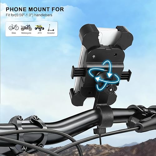 Miniatura 3 de Soporte de teléfono para bicicleta, soporte de teléfono para motocicleta, 3 generación antivibración para scooter, bicicleta eléctrica, manillar