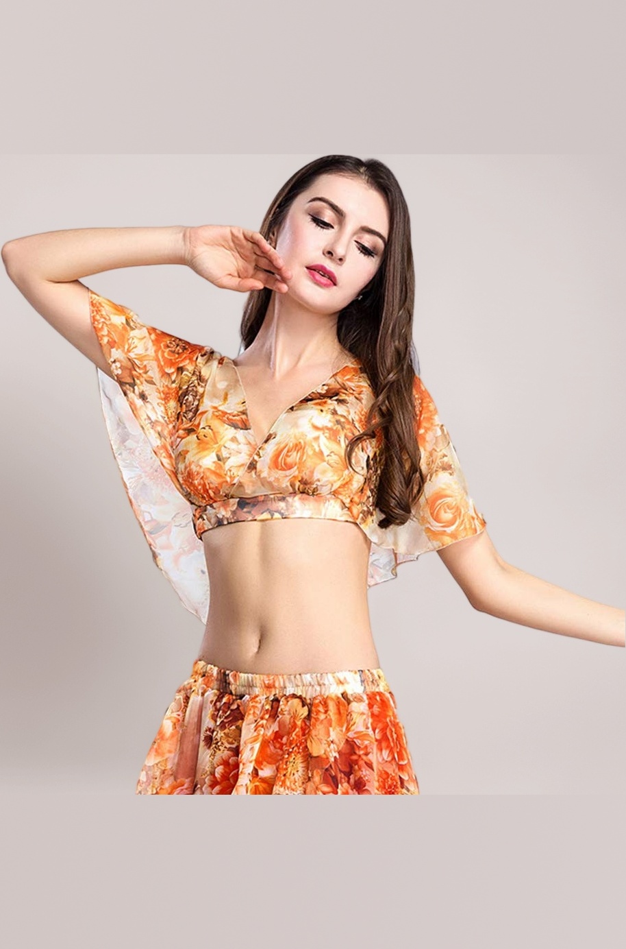 Belly Dance Costume for Women Chiffon Belly Dance Tops, Belly Dance Tops for Women One Size