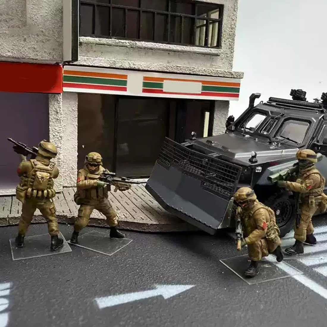 XKlemBauklode Speziell Streitkräfte Actionfiguren Modellbau im Maßstab 1:64, Miniatur Militär Realistischen Army Figuren, Rollenspiele